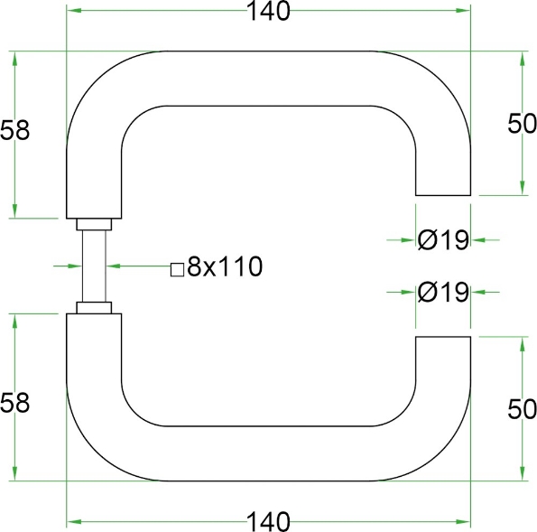 Afbeeldingen van Oxloc Deurkruk gatdeel Coevorden RVS