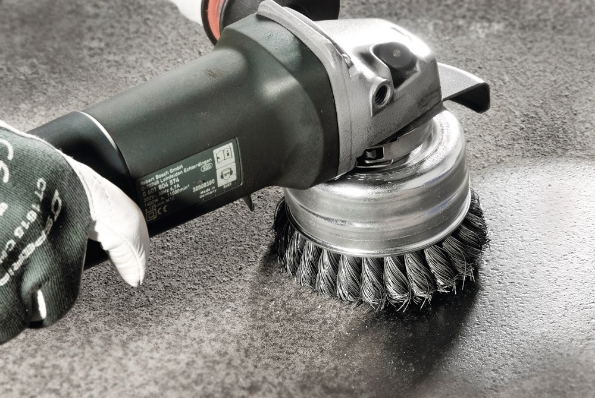 Afbeeldingen van LESSMANN Komborstels, gegolfd draad, staaldraad 125x0,50cm