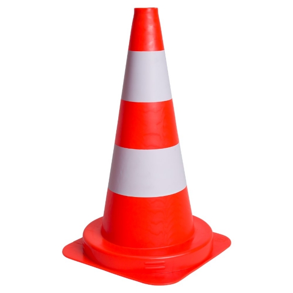 Afbeeldingen van Konvox Verkeerskegel 50cm oranje wit 