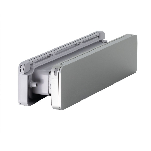 Afbeeldingen van Homebox isolerende brievenbus, buitenklep aluminium, binnenklep RAL7047 (grijs)