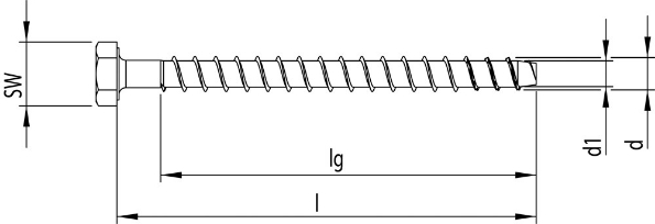Afbeeldingen van HECO Schroefanker zeskantkop verzinkt blauw MULTI-MONTI-plus 16,0x 80