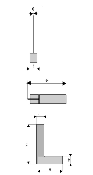 Afbeeldingen van MIB Blokwinkelhaak LB3 100 x 75mm