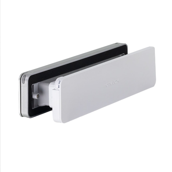 Afbeeldingen van Homebox isolerende brievenbus, buitenklep aluminium, binnenklep RAL9010 (wit)