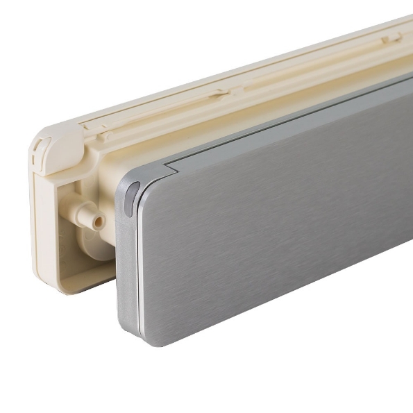 Afbeeldingen van Homebox isolerende brievenbus, buitenklep aluminium, binnenklep RAL9001 (créme wit)