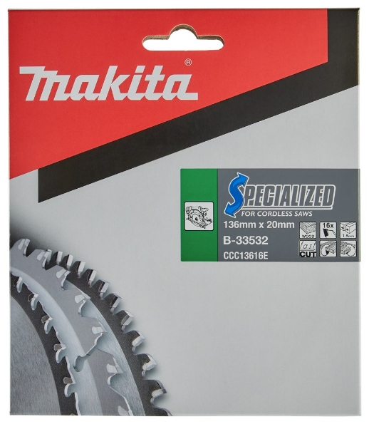 Afbeeldingen van Makita Zaagb Hout 136X20X1,5 16T 20G B-33532