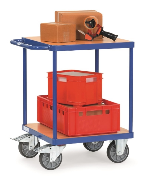 Afbeeldingen van Fetra Zware tafelwagen laadvlak 600x600mm Draagvermogen: 600 kg met 2 platformen