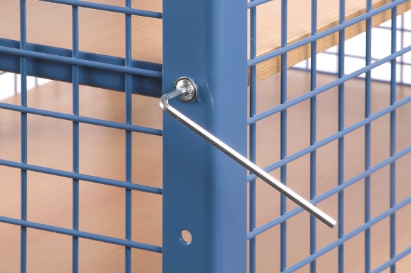 Afbeeldingen van Fetra Kastwagen met gaaswanden 1370x800x1790mm Draagvermogen: 750 kg met 5 platformen