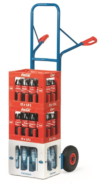 Afbeeldingen van Fetra Stalen steekwagen schep: 250x320mm Draagvermogen: 300 kg, massief rubber wielen