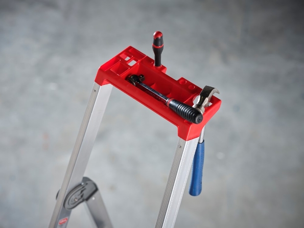 Afbeeldingen van Altrex Enkel oploopbare - aluminium trap Nimba 4 treden