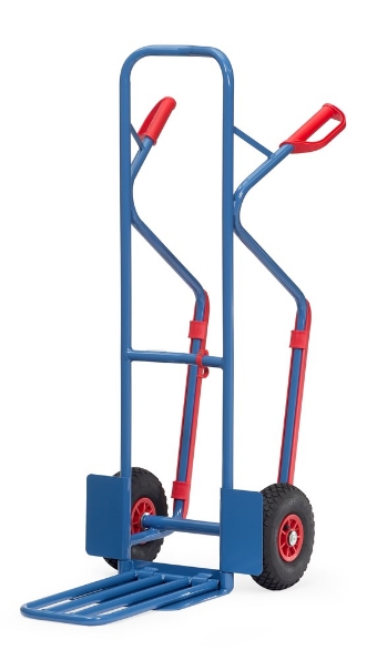 Afbeeldingen van Fetra Steekwagen opklapbaar 300Kg Schep 250/500x320/250, massief rubbel wielen