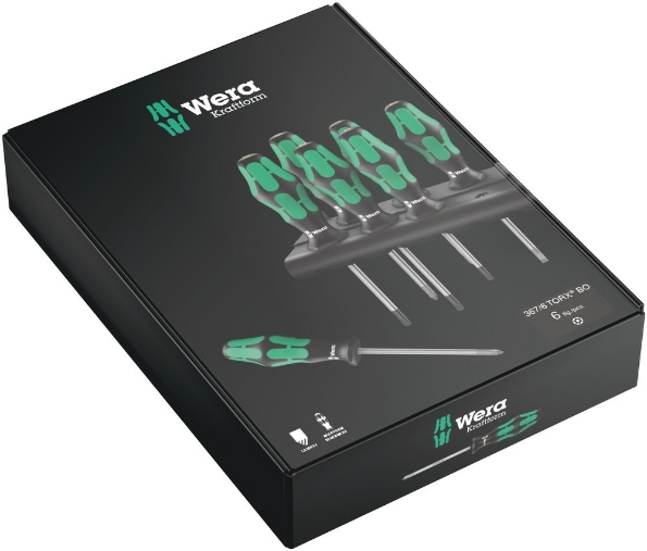Afbeeldingen van Wera Schroevendraaierset torx 367/6 Kraftform 6 delig