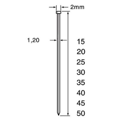 Afbeeldingen van Dutack Fasteners Minibrad SKN12 verzinkt 1,2x35