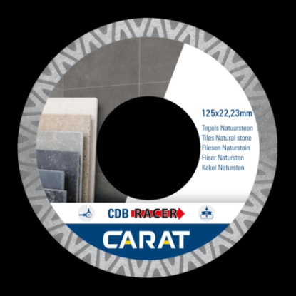 Afbeeldingen van Carat Diamantzaag voor tegels en natuursteen CDB RACER 125xx22,23mm 
