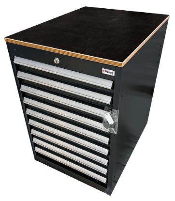 Afbeeldingen van Gereedschapsladekast 9 lades zwart