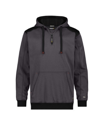 Afbeeldingen van Dassy hooded sweater Indy a.grijs/zwart 2XL