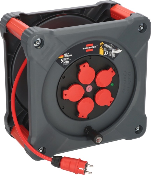 Afbeeldingen van Brennenstuhl Professional Kabelhaspel Cube 5-voudig KA5110 5 IP44, 33 meter H07BQ-F 3G2,5