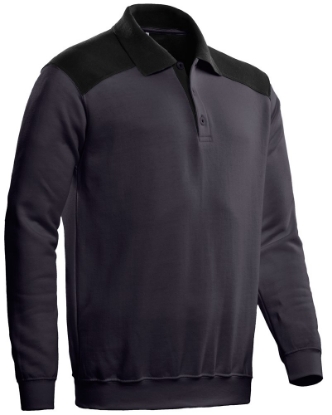 Afbeeldingen van Santino polosweater Tesla grijs/zwart 5XL