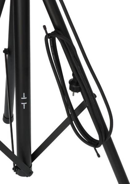 Afbeeldingen van Brennenstuhl Bouwstatief Telescopisch ST 302 Zwart met dwarsbalk, 124-300cm, Met automatisch daalmechanisme