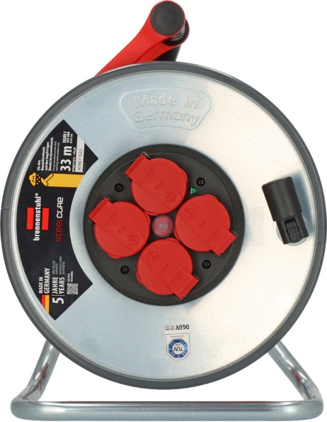 Afbeeldingen van Brennenstuhl Professional Kabelhaspel SteelCore SC 3210 IP44, 33 meter H07BQ-F 3G2,5