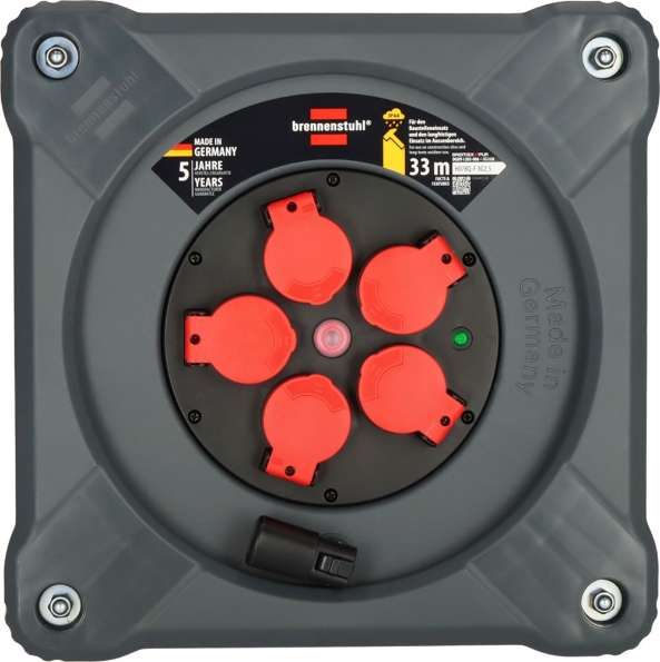 Afbeeldingen van Brennenstuhl Professional Kabelhaspel Cube 5-voudig KA5110 5 IP44, 33 meter H07BQ-F 3G2,5