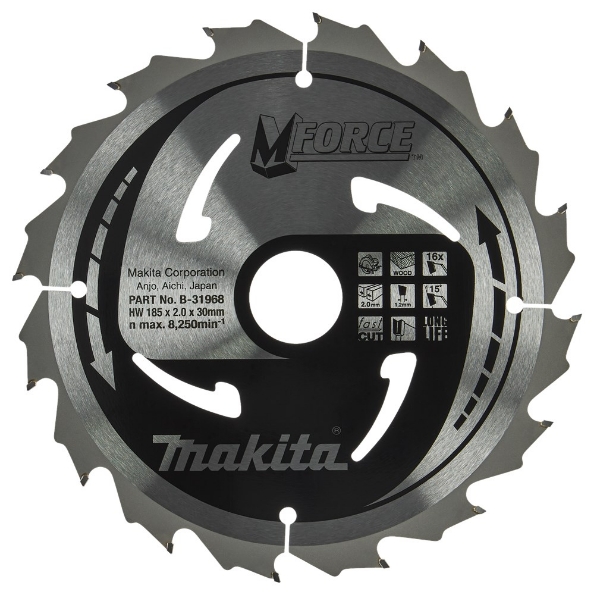 Afbeeldingen van Makita Zaagb Mforce 185X30X2,0 16T15G B-31968